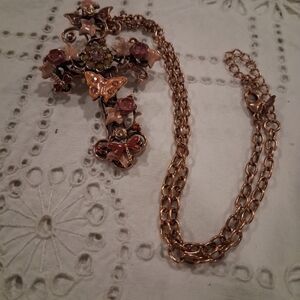 Kirks Folly Earth Song Brooch Pendant Cross Necklace Butterfly/Dragonfly
